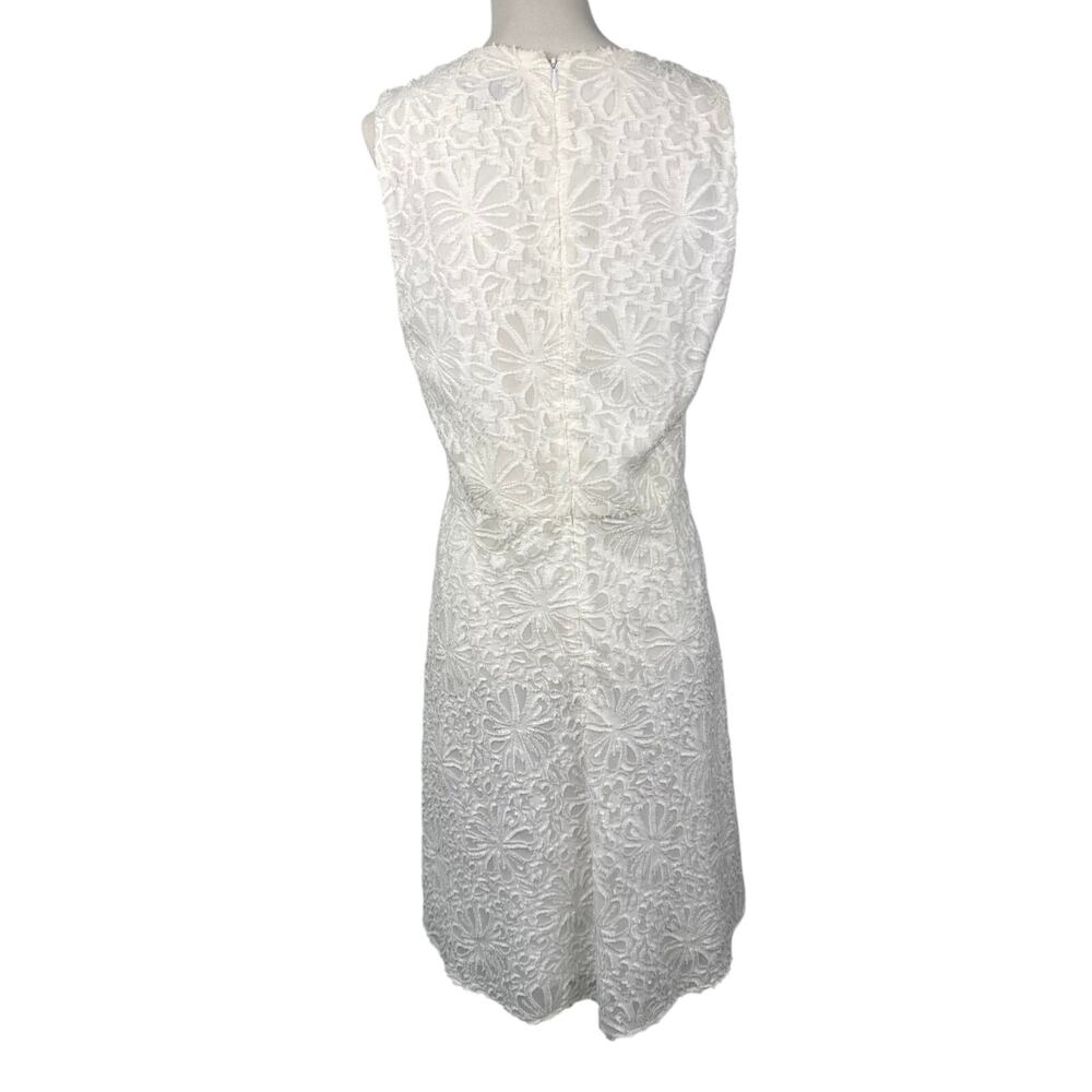 Theory Mariam Portray Lace Fit & Flare Dress Ivory Size 10 Wedding Shower $395 - Picture 5 of 7